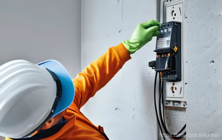 전기공사 필수 공구 리스트 - **Prompt 1: Safe Electrical Work with Insulated Tools**
"A bright, well-lit indoor scene depicti...