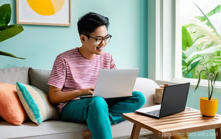 온라인 철물점과 오프라인 철물점 차이 - **Prompt:** A cozy and modern Malaysian living room with a large window showing a glimpse of a tropi...